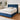 New Dakota Velvet Double Bed Blue | Wing Headboard | End Lift Storage
