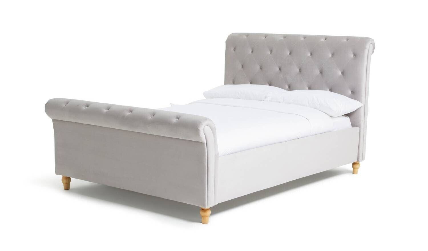 Harrogate Kingsize Velvet Bed Frame Elegant Cozy Bedroom Decor