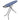 Brabantia Ironing Board A 110 x 30cm Denim Blue Adjustable Height Steam Rest
