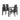 Lido Glass Black Dining Table & 4 Black Chairs Contemporary Design Compact