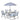 Santa Cruz 8 Piece Dining Set Blue 6 Chairs Glass Table Parasol