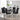 Grace 160 cm Rectangle Dining Table + 6 Chairs Black Chrome Modern Kitchen