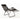 Luxury Relaxer Chair Black Folding Outdoor Recliner