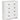 Atlanta 3 Piece Kids Bedroom Set White Wardrobe 4+2 Drawer Chests