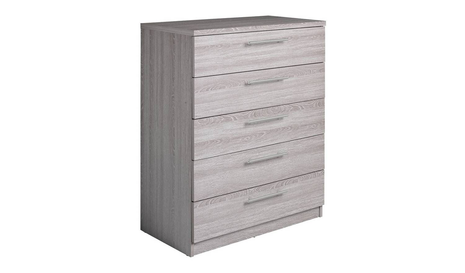 Brisbane 5 drawers Chest – Grey Oak
