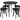 Tayla Black Dining Table & 4 Black Stools Modern Kitchen Furniture Set