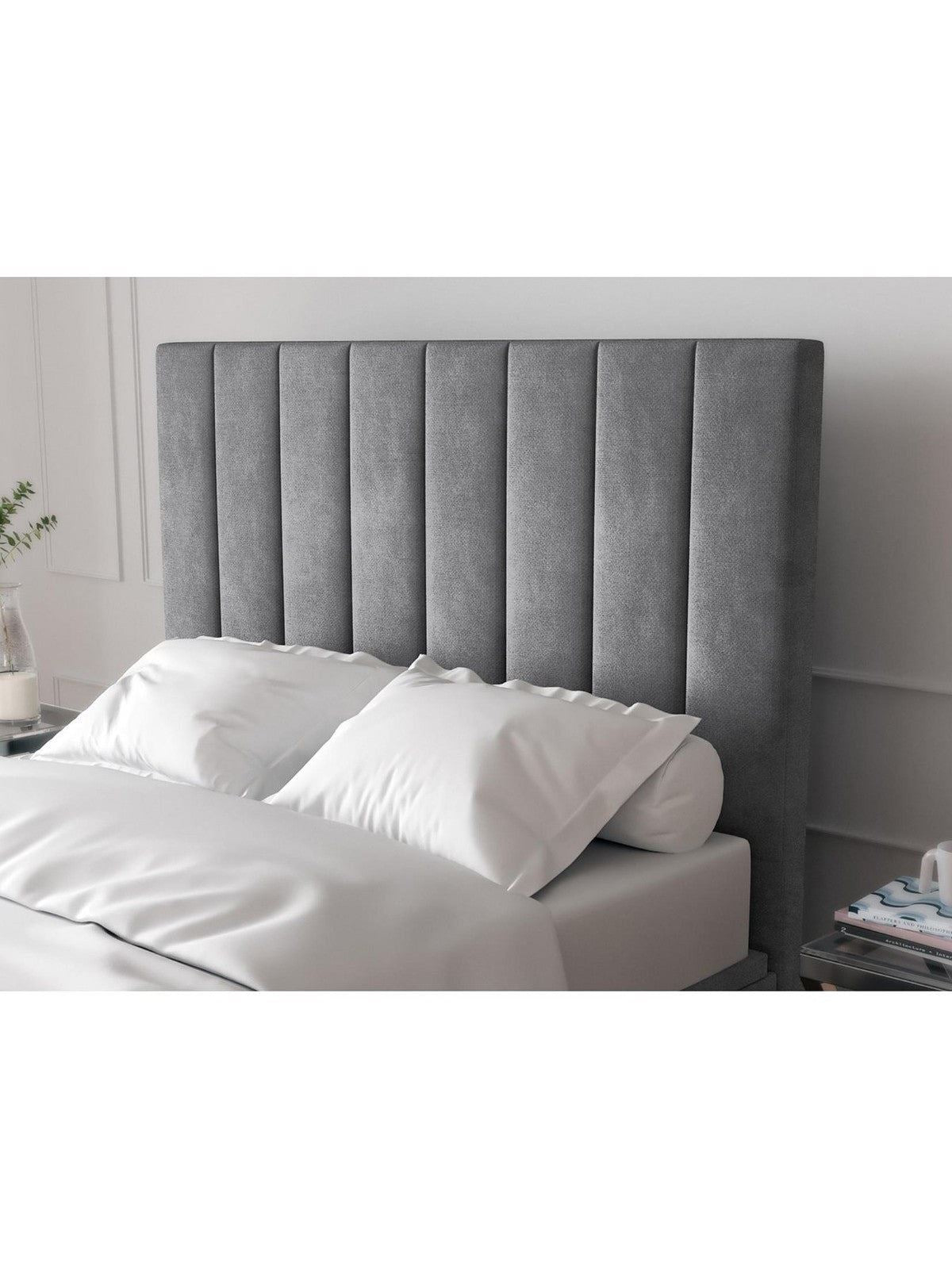 Nova Double Headboard Upholstered Fabric Ready Assembled Textured