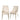 Nala Pair Of Dining Chairs Cream Fabric Brass Legs Mid Century Home Style