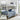 Domino Metal Trio Bunk Bed White | Single over Double | 3 Sleeper