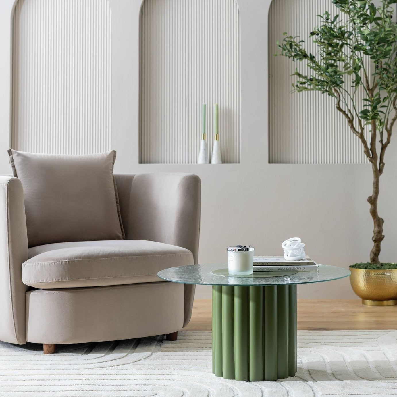 Cicely Round Coffee Table Modern Living Room