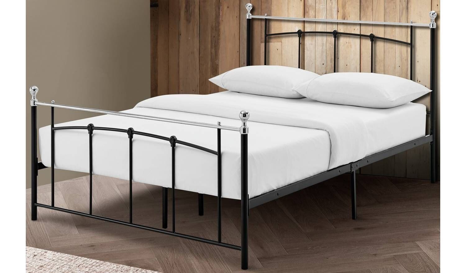 Yani Double Metal Bed Frame Modern Bedroom Industrial