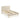 Cora Bed Frame Double - Ivory | Ribbed Headboard | Gold Metal Legs