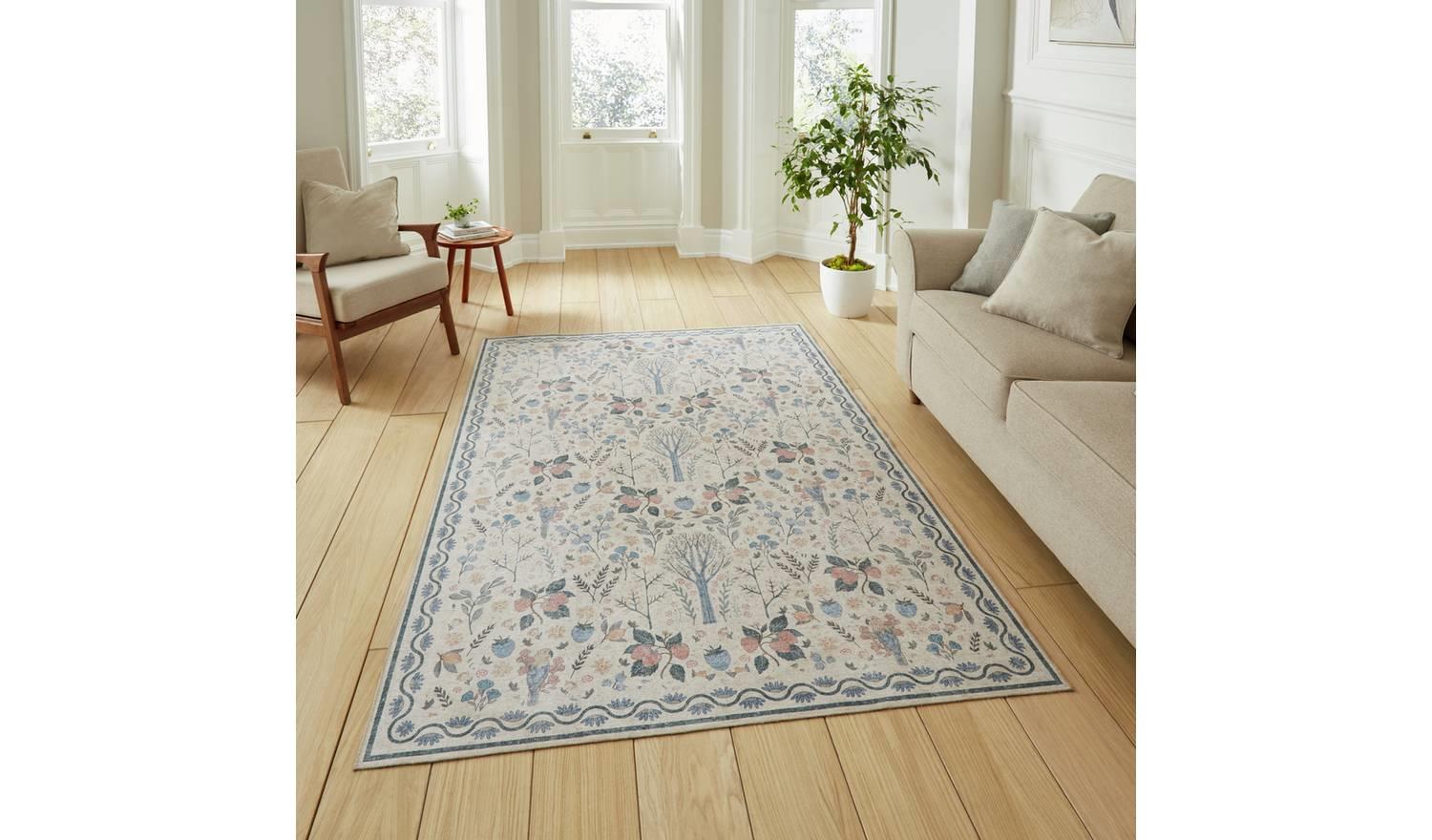 Think Rugs Versailles Flatweave Rug 122x170cm Traditional Home Decor
