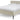 Kristopher Double Fabric Bed Frame Cream Upholstered Headboard Modern