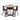 Nomad Oak Effect Dining Table & 4 Chocolate Chairs Space Saving