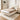 Cora Bed Frame Double - Ivory | Ribbed Headboard | Gold Metal Legs