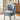 Poppy Accent Chair Denim Blue Fluted Back Scandi Style