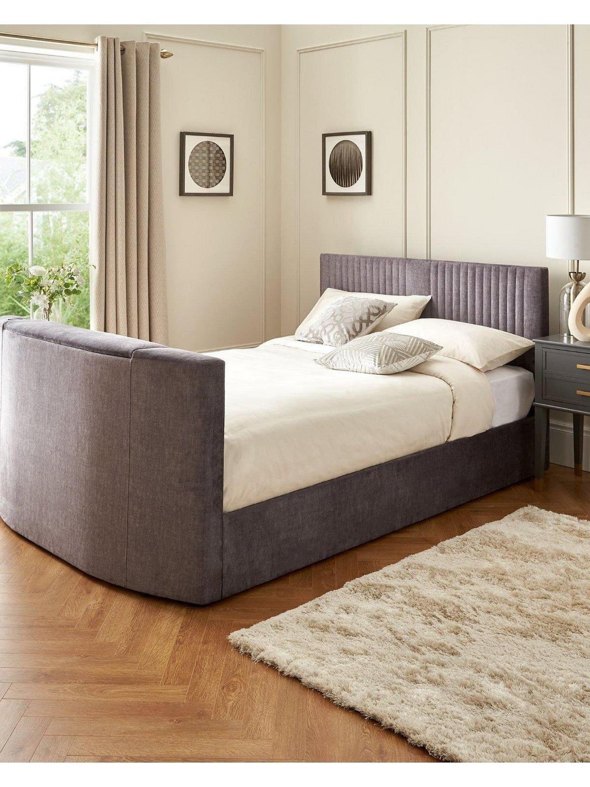 Prent Double TV Bed Voice Control Stylish Modern Bed Solution