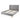 Nook Double Bed Frame Grey | Winged Headboard | Sprung Slats