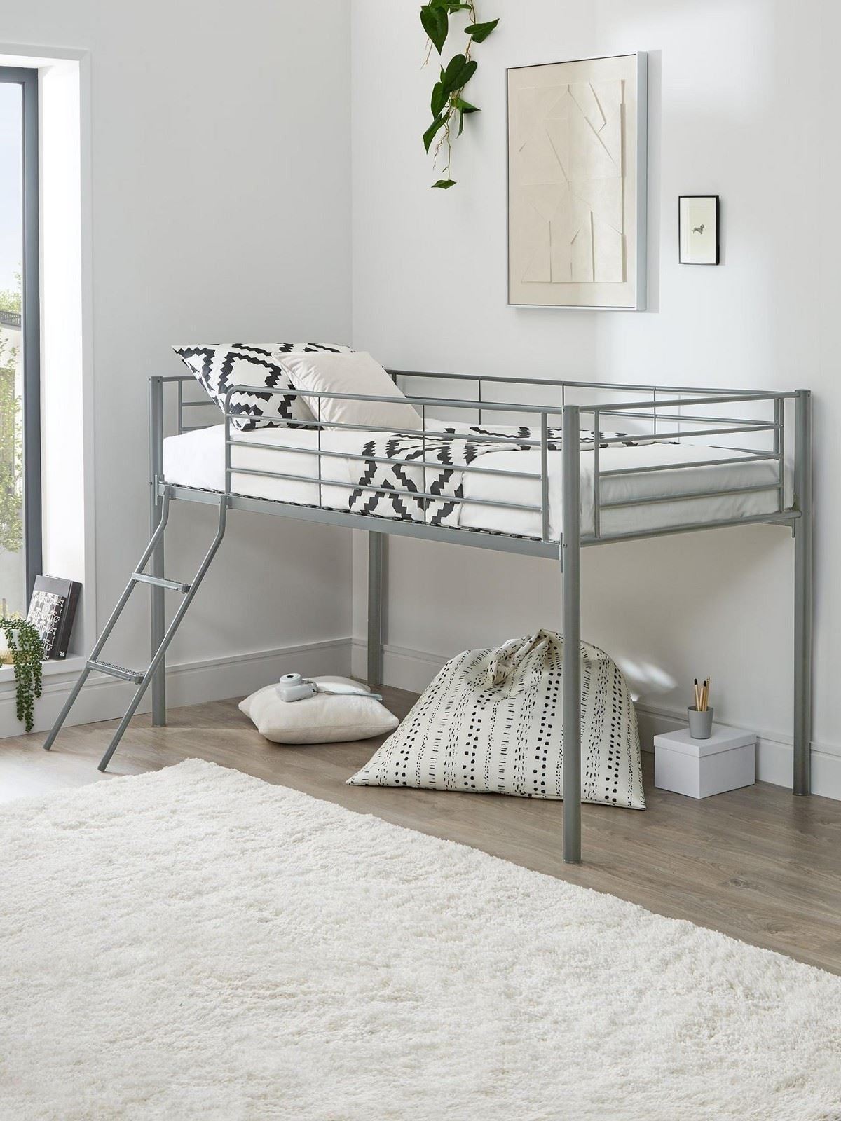 Domino Mid Sleeper Bed Single Space Saving Bed UK