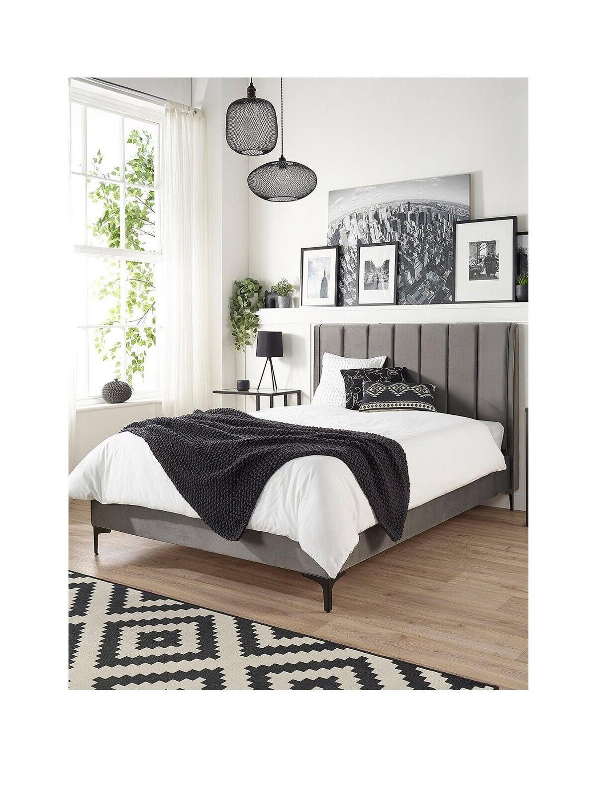 Aspire Pheobe Stylish Upholstered Bed Kingsize Modern Bed Solution