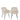Alisha Pair of Fabric Dining Chairs Natural | Mid-Century Modern | Black Legs